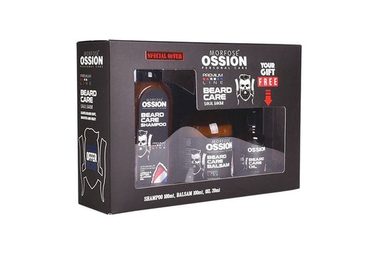 Morfose Ossion Beard Care 3 Pcs Set Shampoo + Balsam + Oil Gift Bag 220 ml